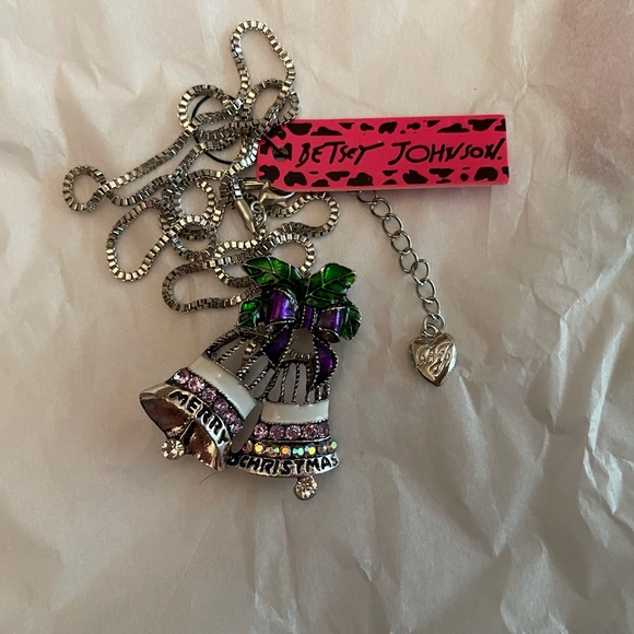 Betsy Johnson Christmas bells necklace - Picture 5 of 6
